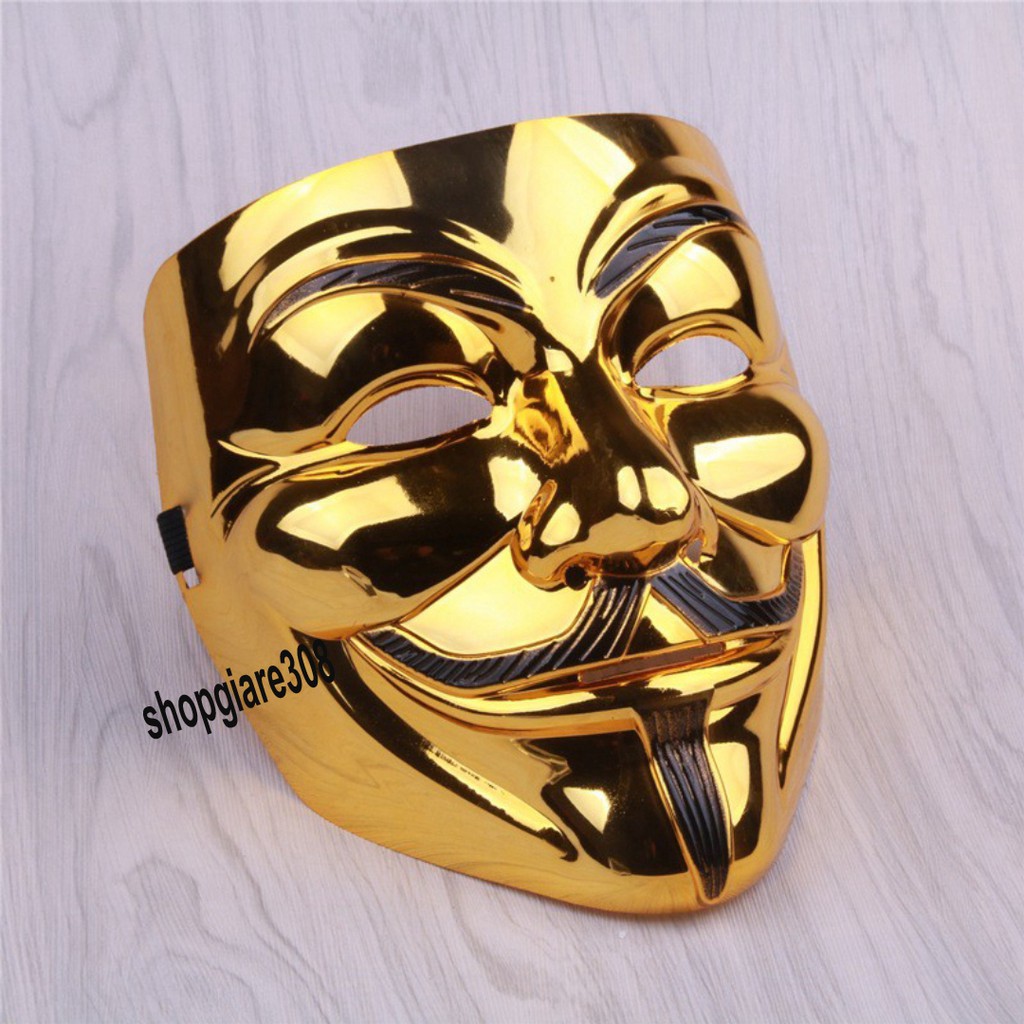 -20 MẪU MẶT NẠ HACKER VÀNG BÓNG ANONYMOUS 2020 HÀNG NHẬP KHẨU LOẠI 1 CHẤT SƠN ĐẸP BÓNG