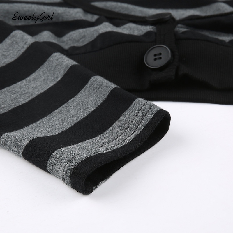 Áo Thun Tay Dài Cổ Chữ U Họa Tiết Kẻ Sọc Màu Tương Phản Thời Trang 2022 Cho Nữ