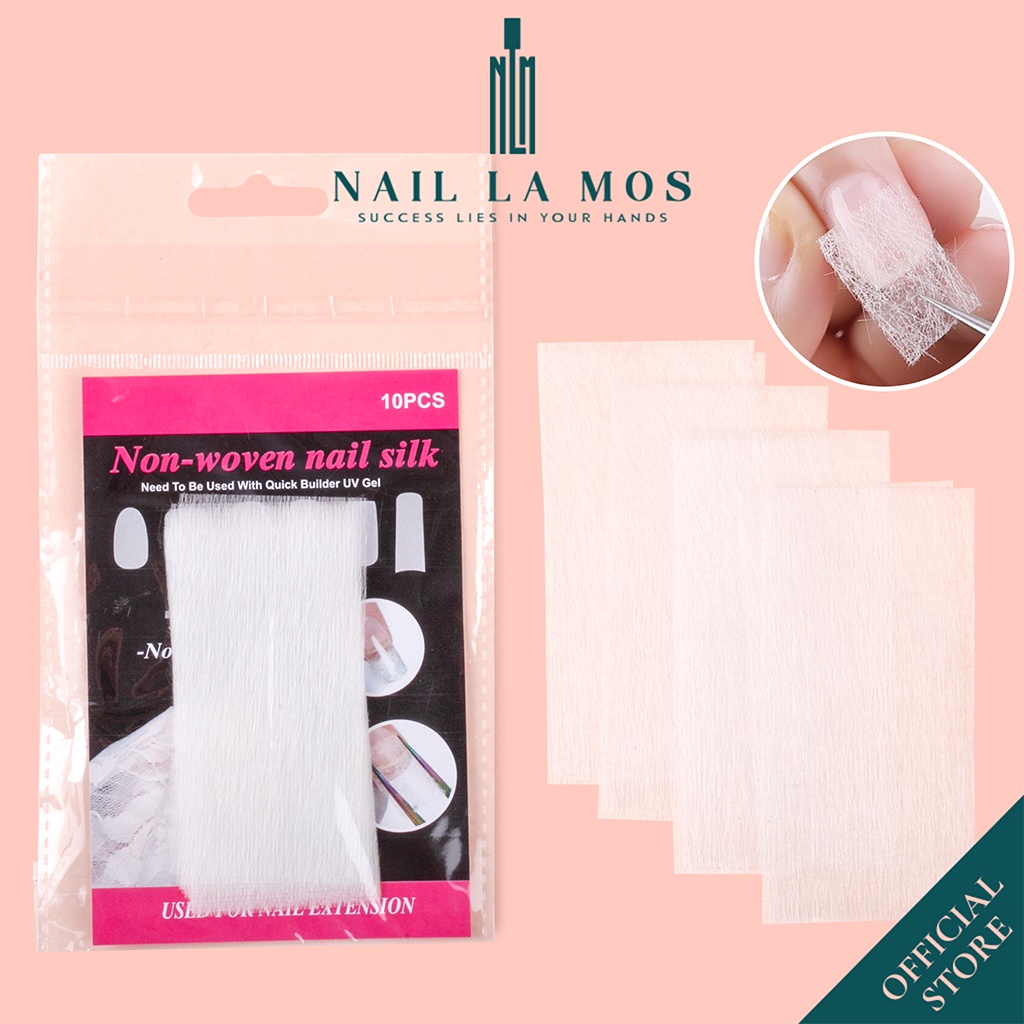 Set 10 miếng giấy lụa nối dài móng nhanh và bền, đẹp tự nhiên