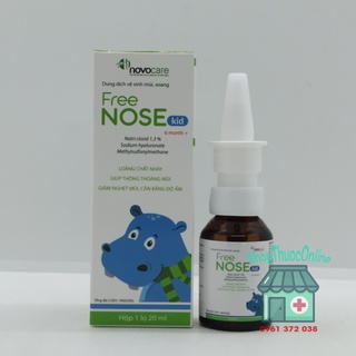 Dung dịch xịt mũi xoang free nose kid lọ 20ml