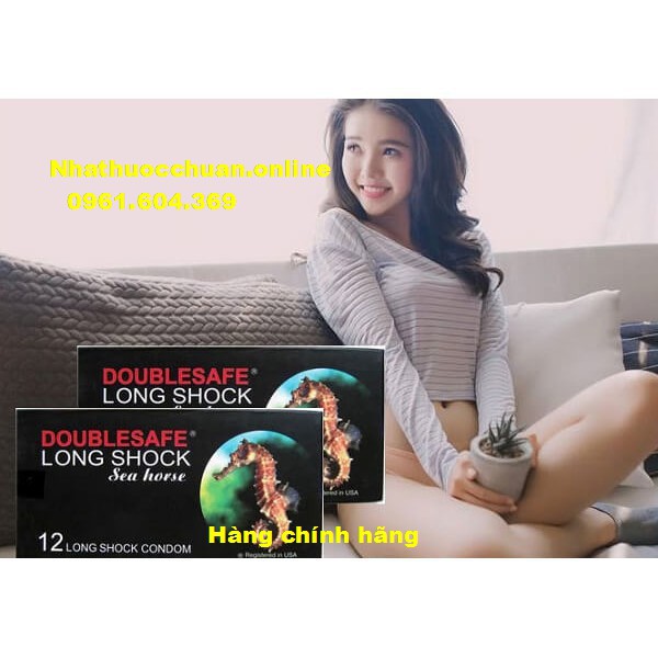 Bao Cao Su Cá Ngựa Double safe Longshock - Hộp 12 cái