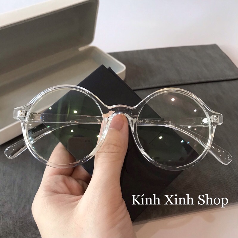 Kính Mắt Tròn Xoe Trong Suốt Nhựa Siêu Dẻo Hàn Quốc Cao Cấp