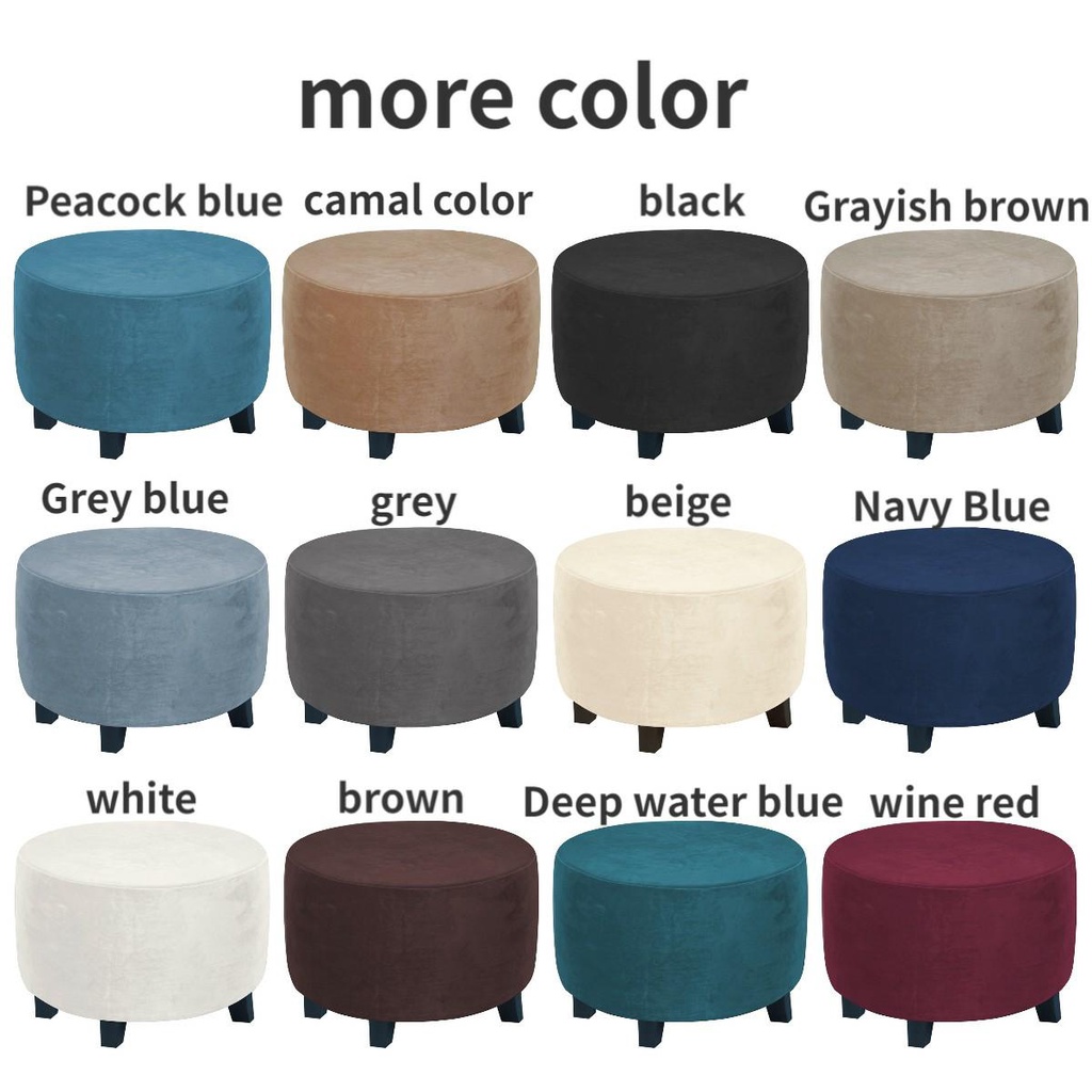 Vỏ bọc ghế sofa hình tròn bằng vải nhung co giãn trang trí phòng khách độc đáo