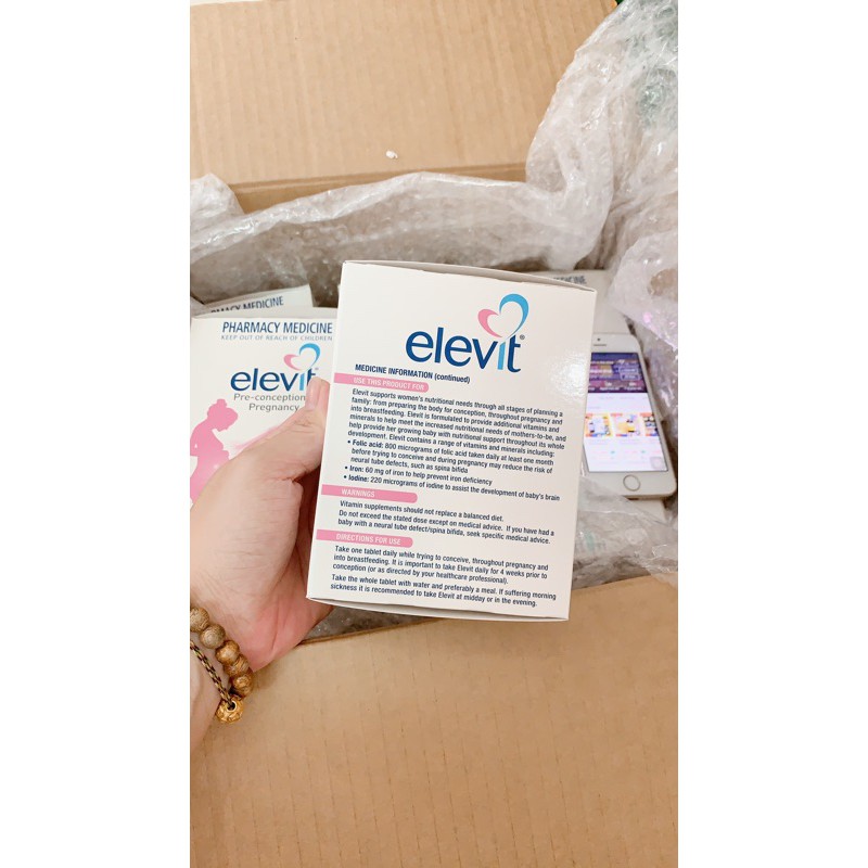 Elevit Vitamin cho bà bầu 100 Viên