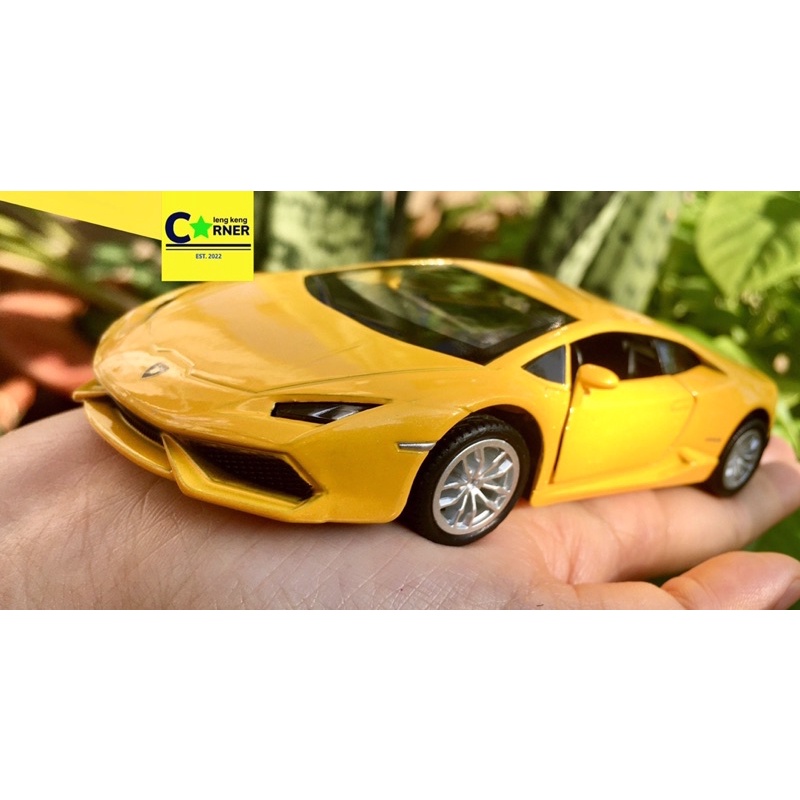 Xe hơi như thật Lamborghini Huracan 1:36 mới 100% Full box hợp kim cửa đóng mở kéo thả