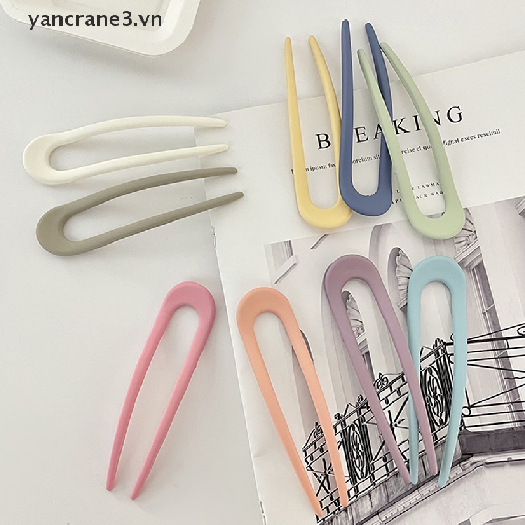 1 Kẹp Tóc Nhựa Hình Chữ U Màu Trơn Đơn Giản Thời Trang Cho Nữ yancrane3.vn