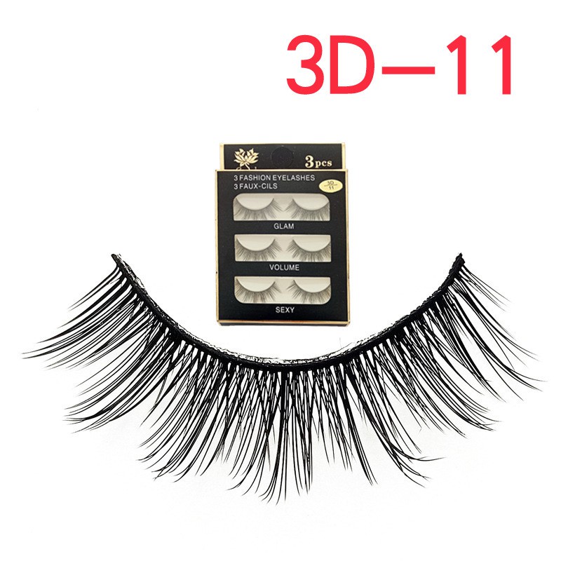 Set 3 cặp lông mi giả 3D cong dày hiệu BEAUTY GLAZED | BigBuy360 - bigbuy360.vn