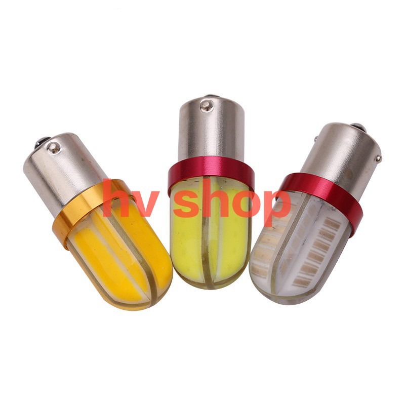 led xe may bóng đèn led xi nhan xe máy 8 COB CHỚP siêu sáng SH và ôtô 12V 1 chân 1156 hv shop