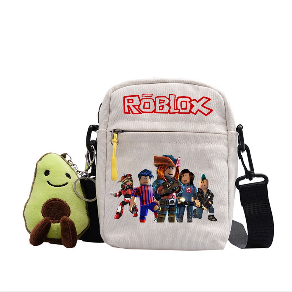 Túi Đeo Chéo Canvas Vuông In Hình Hoạt Hình Roblox Thời Trang Dành Cho Nữ