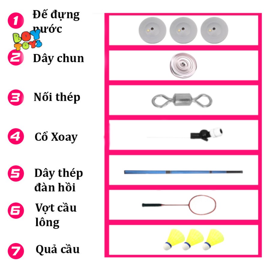 Bộ cầu lông phản xạ, dụng cụ tập cầu lông tại nhà, cầu công phản xạ