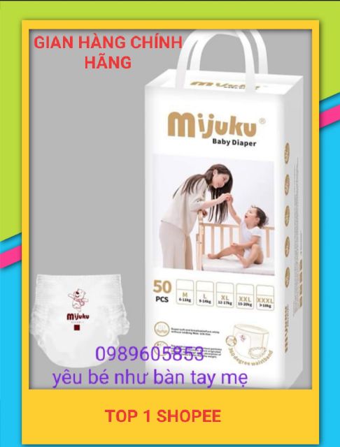 Tã quần MIJUKU cao cấp xuất Nhật ♥️ chính hãng ♥️ M100/L100/XL100/XXL100