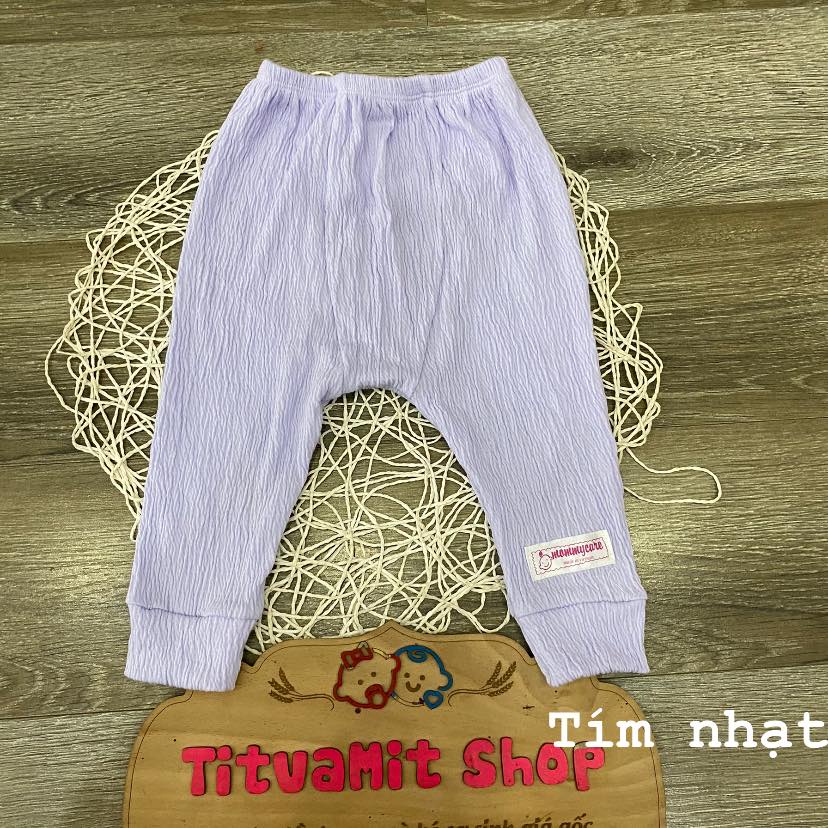 Quần dài cotton nỉ xốp can đũng đóng bỉm, quần dài đóng bỉm cho bé