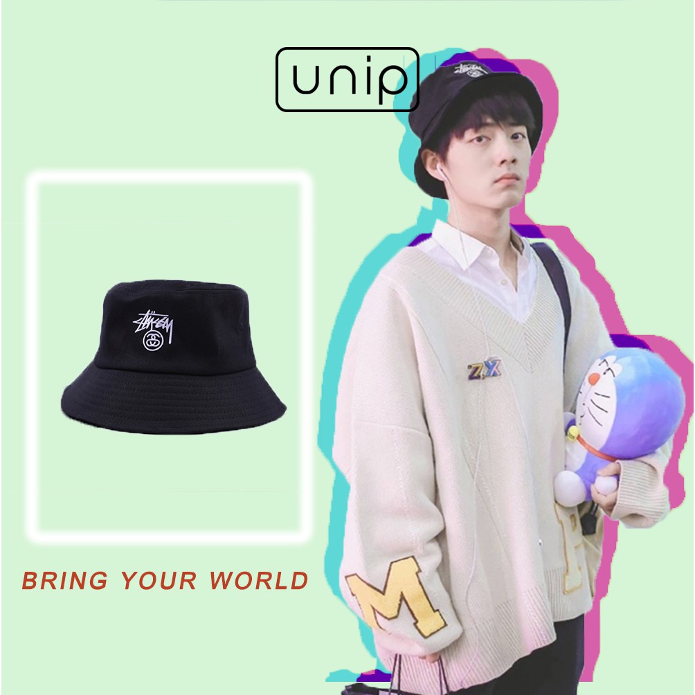 Mũ nón bucket stussy vành cụp Unisex -  UniPvn