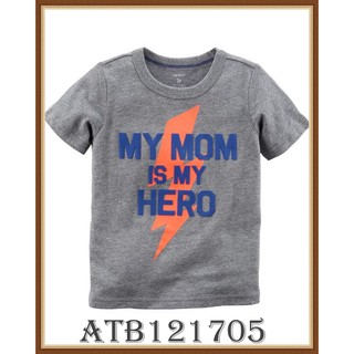 Áo thun carters tay ngắn chữ xám