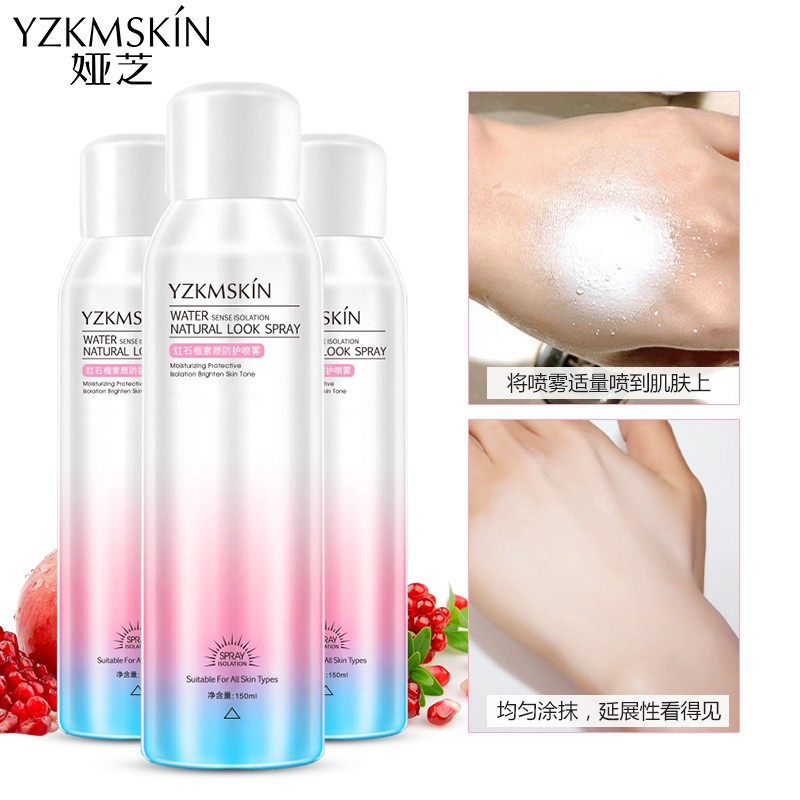 Xịt Chống Nắng LÊN TONE MẶT VÀ BODY Trắng Da YZKMSKIN Water Natural Look Spray 150ml Spf35 [Siêu Hot]