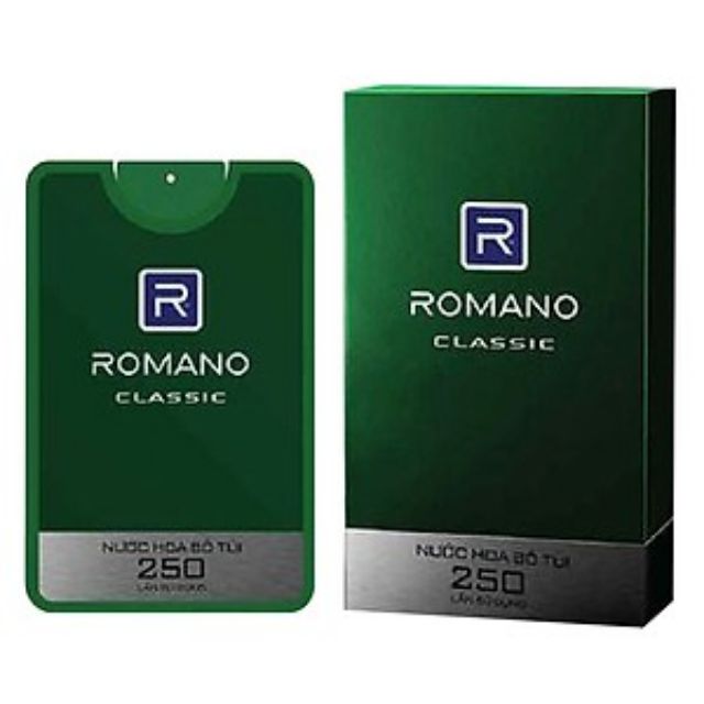 NƯỚC HOA BỎ TÚI ROMANO 18 ml