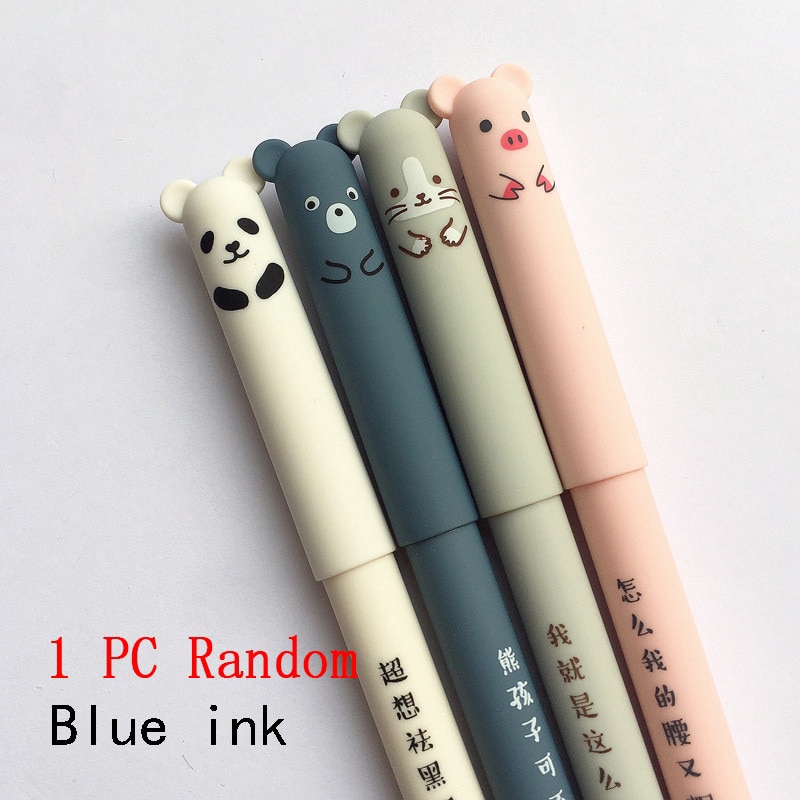 Phim hoạt hình Động vật Bút xóa 0.35mm Dễ thương Panda Mèo Magic Bút Bút Gel Kawaii cho Trường Viết Văn phòng phẩm Mới lạ Quà tặng cô gái