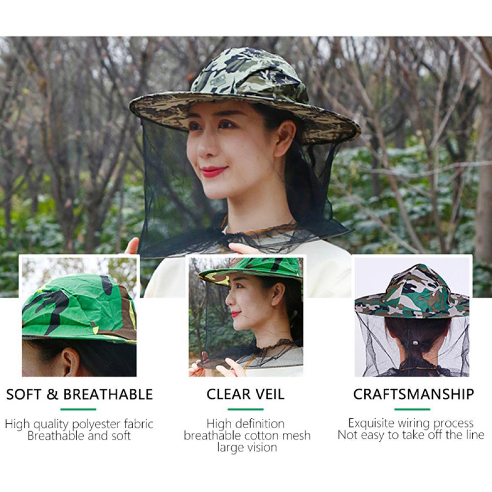 1 Mũ Cao Bồi Chống Ong Đốt / Côn Trùng Bảo Vệ Mặt K2R7