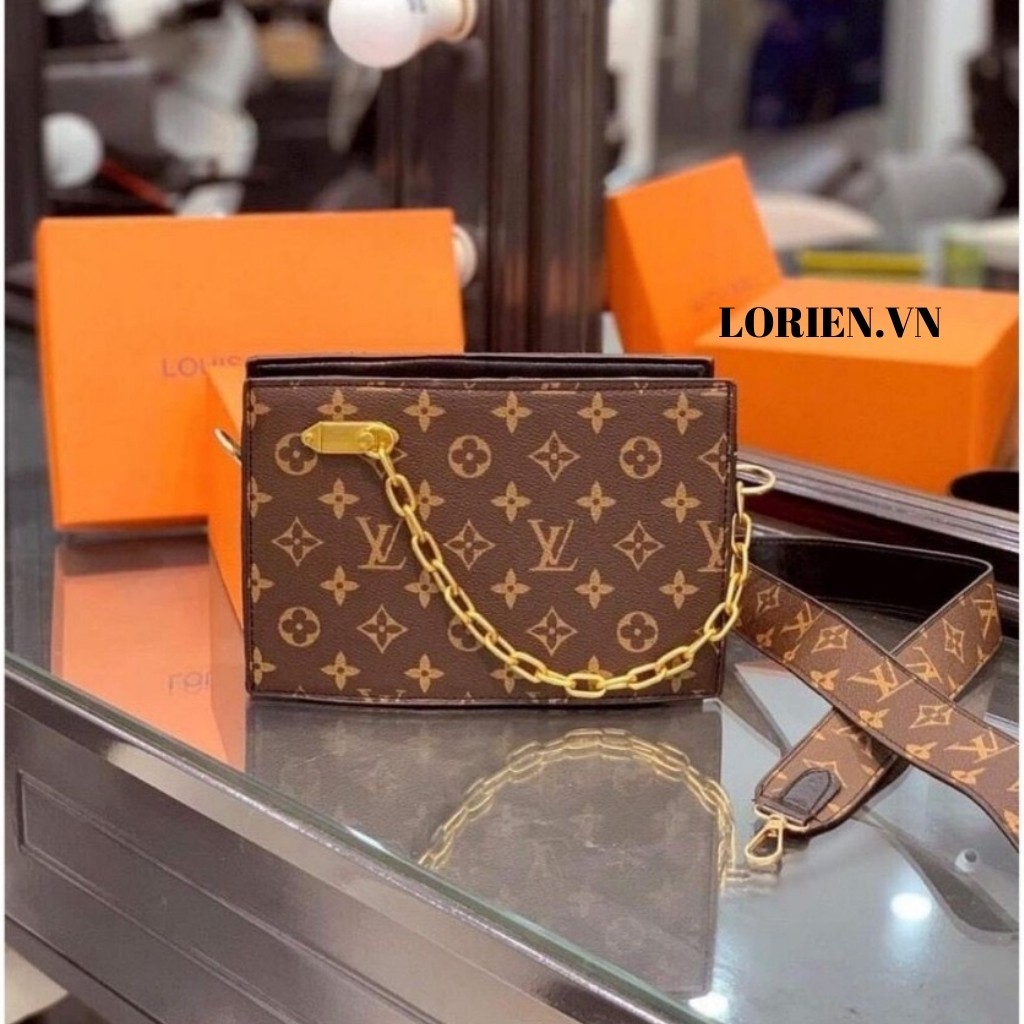 Túi Cluth Cầm Tay Đeo Chéo Nữ Đẹp LORIEN - túi xách dáng vuông xích LEO Cầm Tay Dây Xích Siêu Xinh | BigBuy360 - bigbuy360.vn