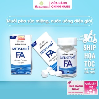 Viên muối sinh lý tự pha Medstand FA - Viên muối tinh khiết - Hộp 20 viên