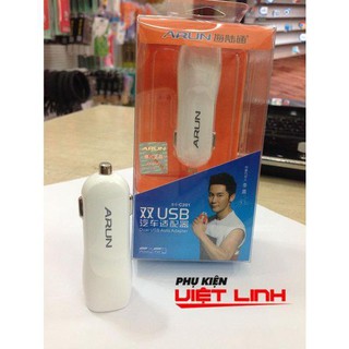 Củ sạc ô tô hải cổng USB chính hãng arun