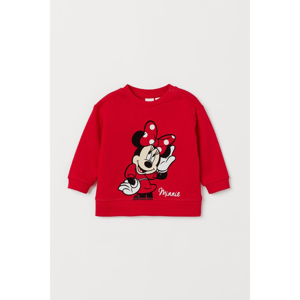 Áo nỉ đỏ mickey bé gái