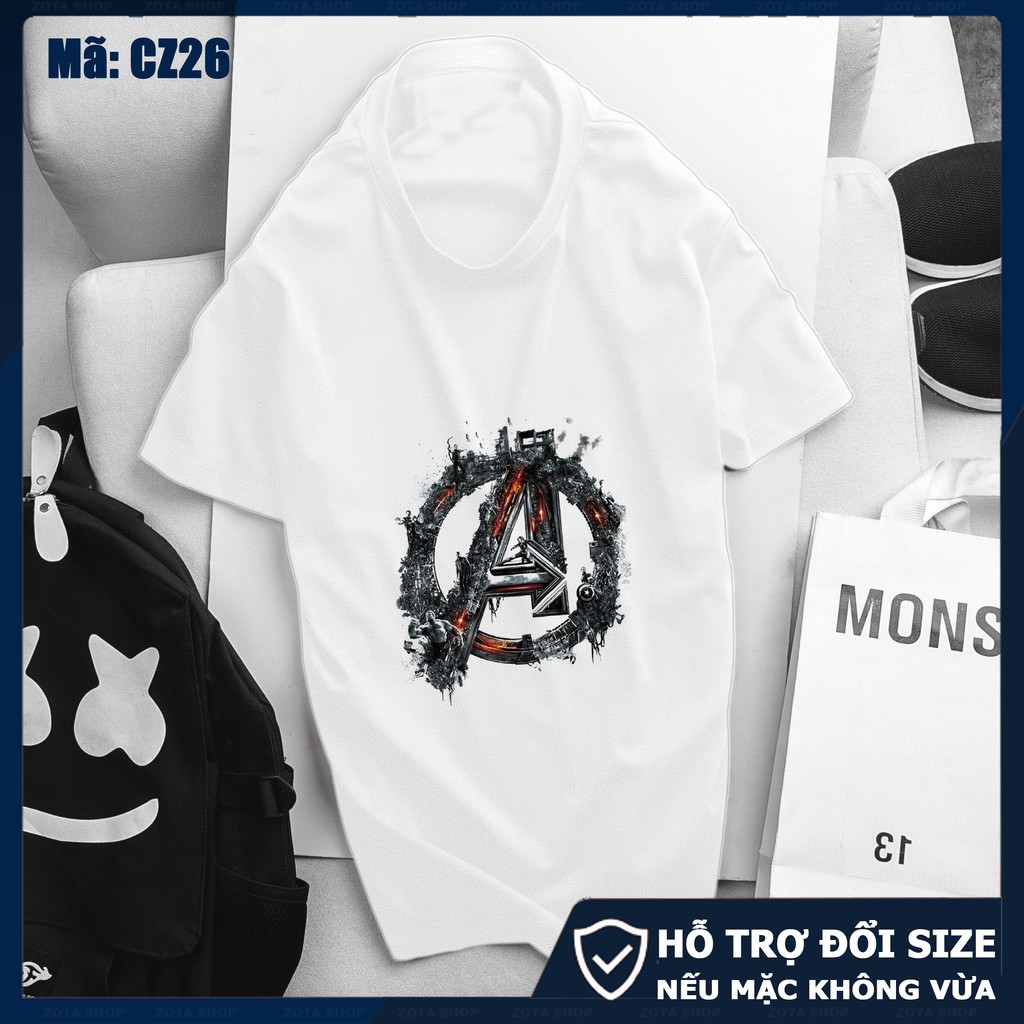 Áo phông nam tay ngắn cổ tròn chất cotton in 3D siêu anh hùng | BigBuy360 - bigbuy360.vn