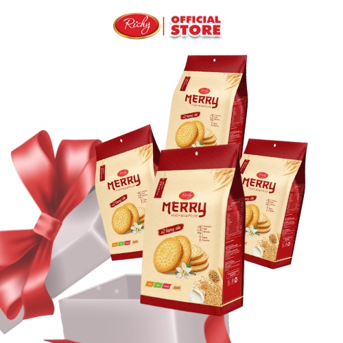 Combo 5 Gói Bánh Quy Merry Sữa 192g