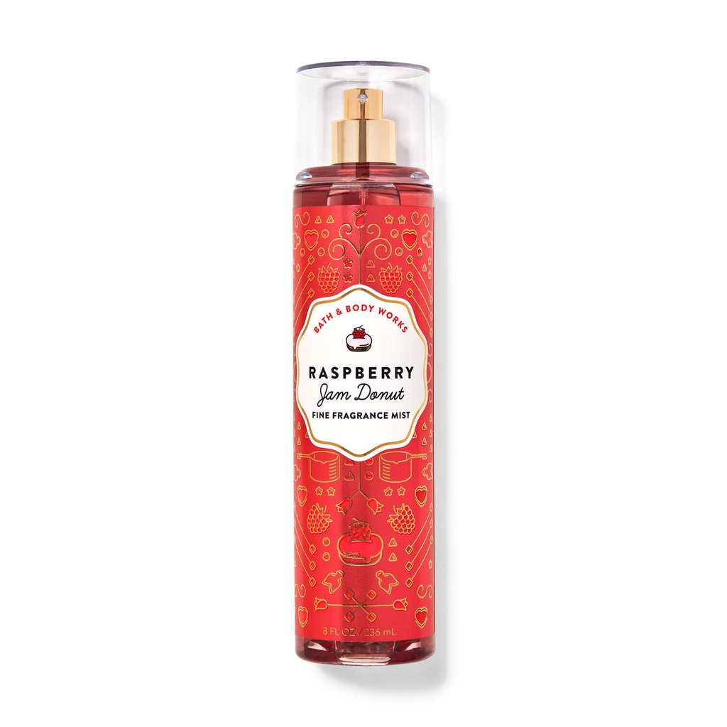 [Bill Mỹ - Mua 1 tặng 1] Xịt Thơm Toàn Thân Bath &amp; Body Works Mùi Strawberry Pound Cake - Raspberry Jam Donut