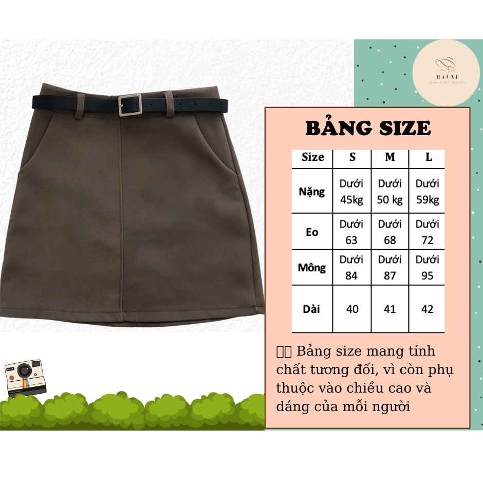Chân váy chữ A có thắt lưng phong cách Hàn Quốc CV1 | BigBuy360 - bigbuy360.vn