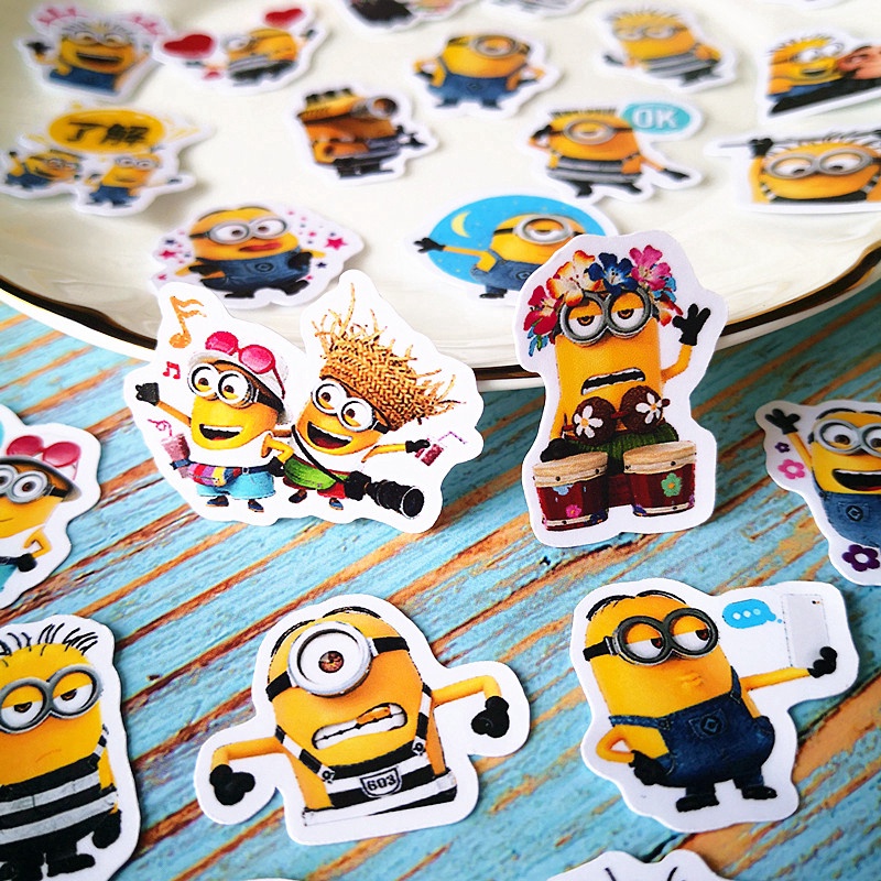 ❀ Despicable Me - Minions Diary Manual Stickers ❀ 36Pcs/Set DIY Scrapbooks Decor Stickers