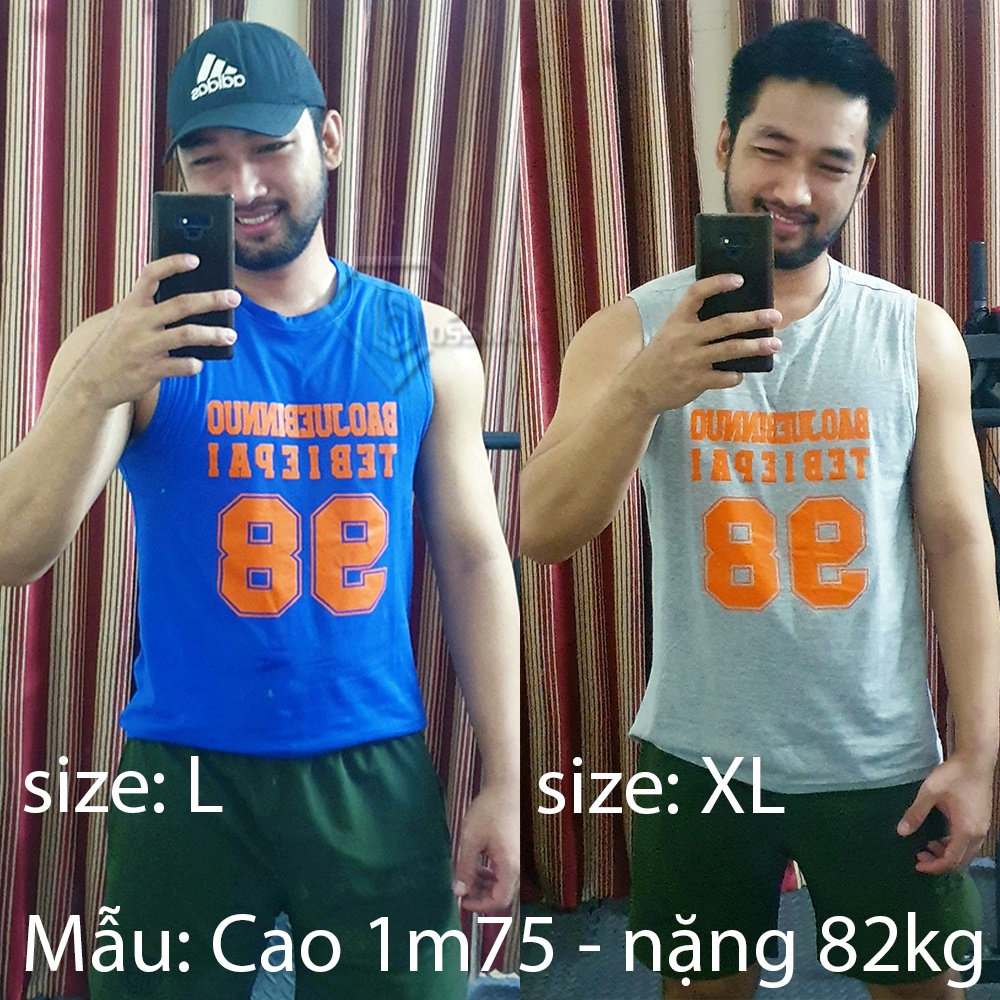 [Ưu Đãi QT SIP NAM - Freeship] Áo thun ba lỗ nam tanktop 98 chuẩn gym mặc nhà dạo phố - In Logo số 98 nhiều màu