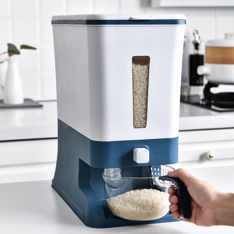 PM171 THÙNG GẠO THÔNG MINH MẪU MỚI CHỨA 12KG GẠO KÈM NÚT NHẤN GẠO TIỆN DỤNG.