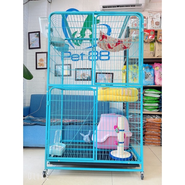 chuồng mèo nan ống 3 tầng 85x62x148