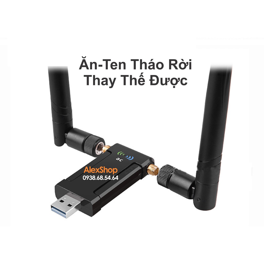 USB WiFi 3.0 Thu Phát Mạng Không Dây Anten 6dBi Băng Thông 1200Mbps Băng Tần Kép | BigBuy360 - bigbuy360.vn