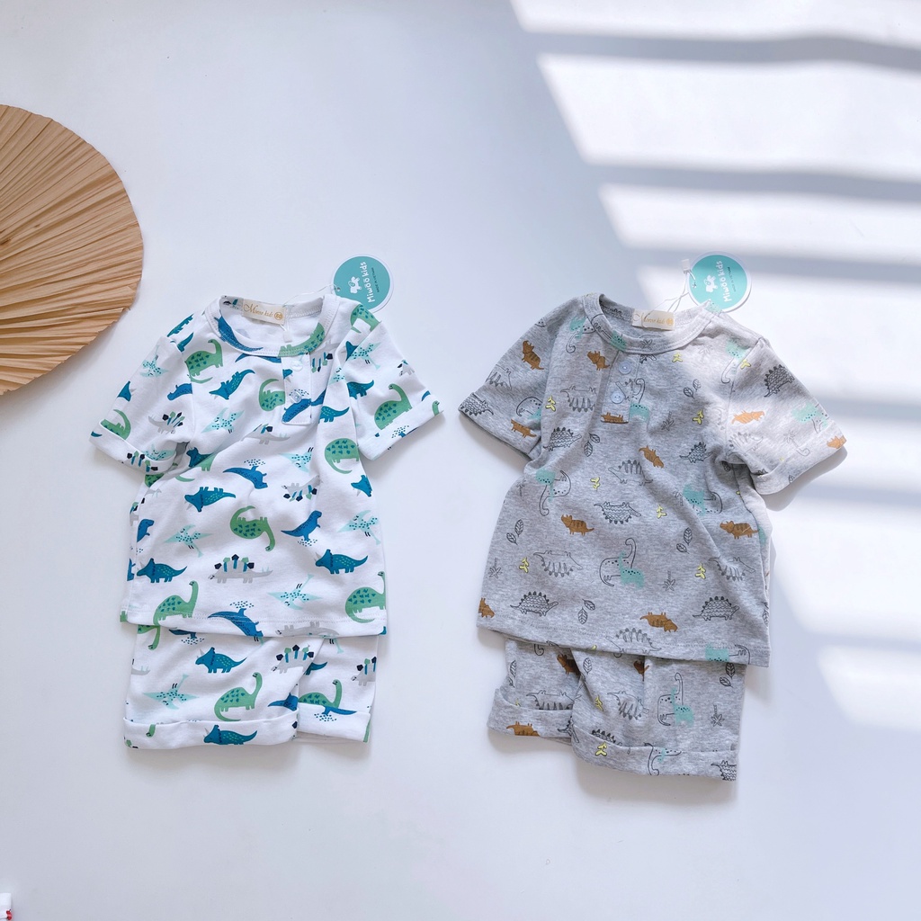 (8-22kg)Bộ thun đùi bé trai Miwoo kids họa tiết cá tính phối lai lật xịn sò bảng màu 2(ảnh thật)