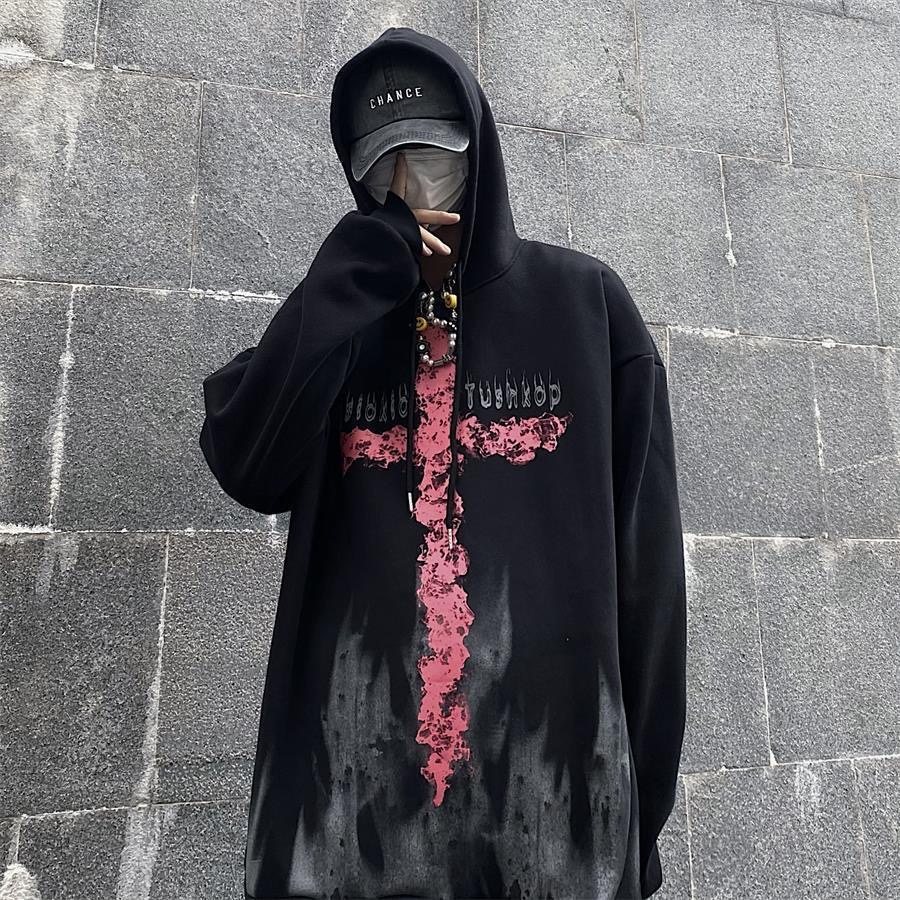 Áo Sweater Dày Tay Dài In Chữ Thập Thời Trang Thu Đông 2023 Cho Nam Và Nữ