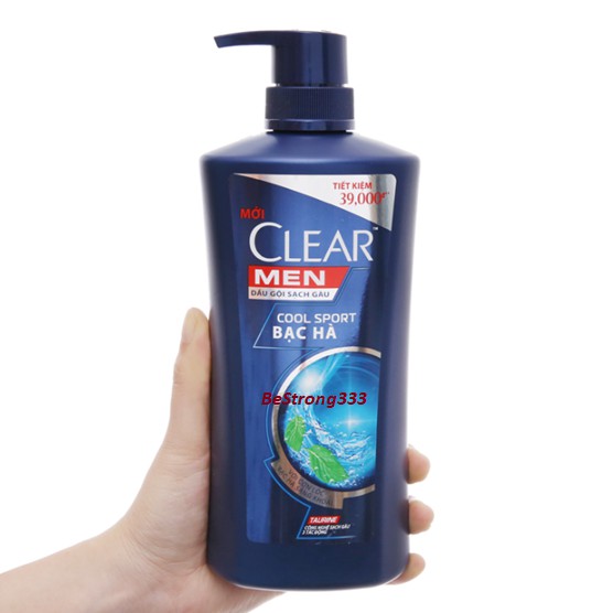 Dầu gội sạch gàu Clear Men Cool Sport bạc hà 650g