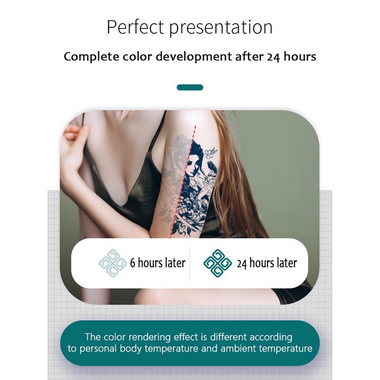 Set 6 Hình Xăm Dán Tạm Thời Chống Nước Lâu Trôi 2 Tuần