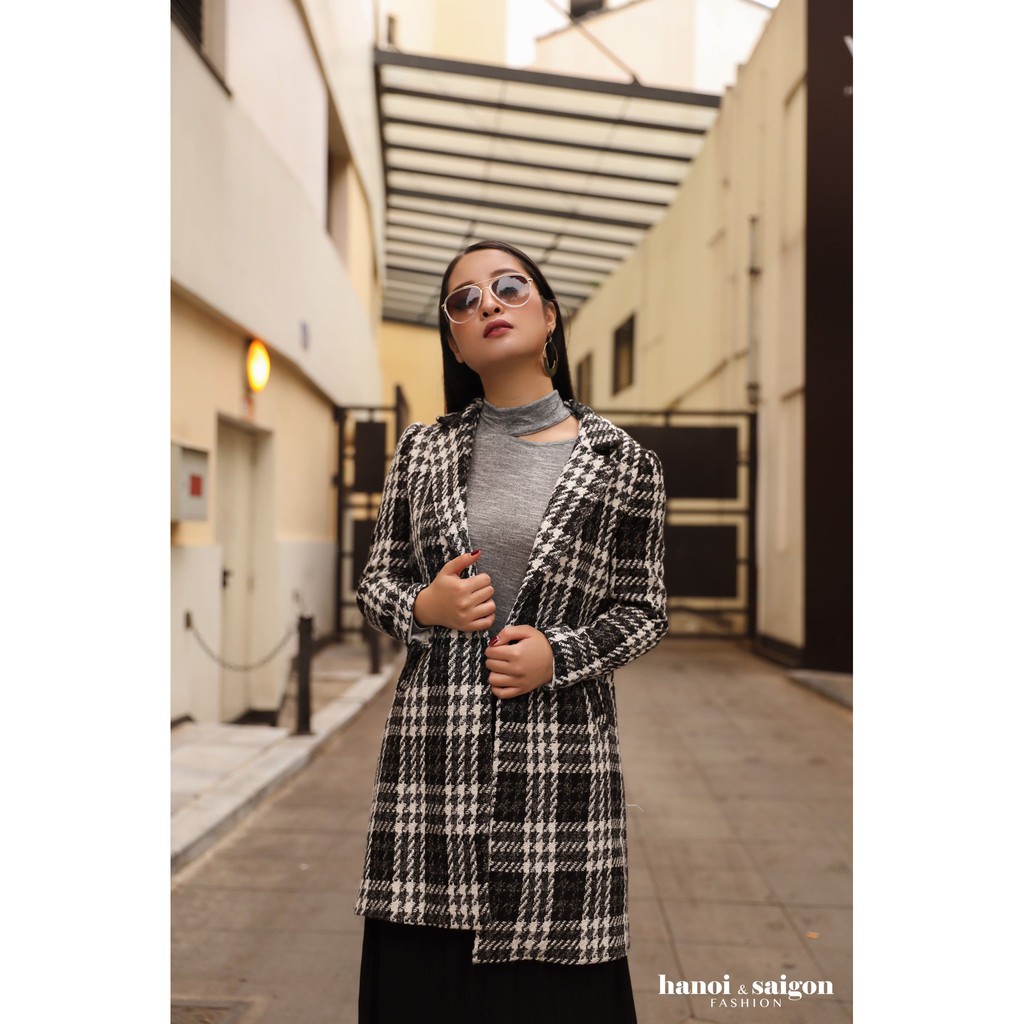 Măng Tô 🍀 FREESHIP 🍀 Áo Khoác Dạ Dáng Dài Kẻ Caro MT001 | BigBuy360 - bigbuy360.vn