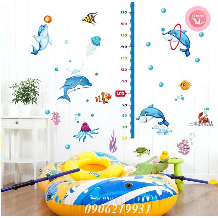 Tranh Dán Tường Cho Bé (SIÊU RẺ) - Decal Dán Tường Cho Bé - Đo Chiều Cao TE17