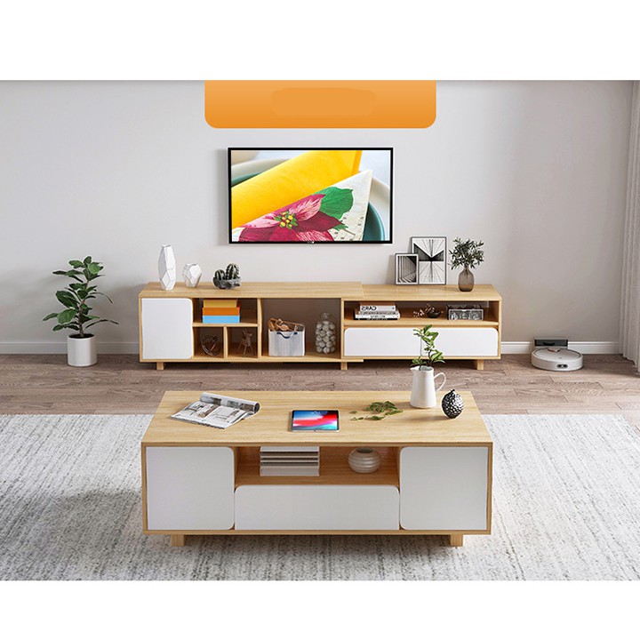 Kệ tivi gỗ thông minh thay đổi kích thước 1m4 đến 1m9 - Tủ kệ tivi  hiện đại trang trí phòng khách, decor phòng ngủ đẹp