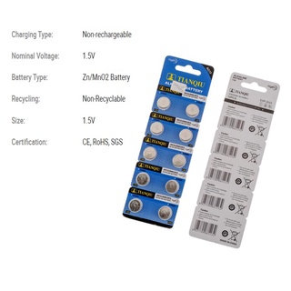 Vỉ 10 Pin máy trợ thính: Pin AG13/LR44H/357A