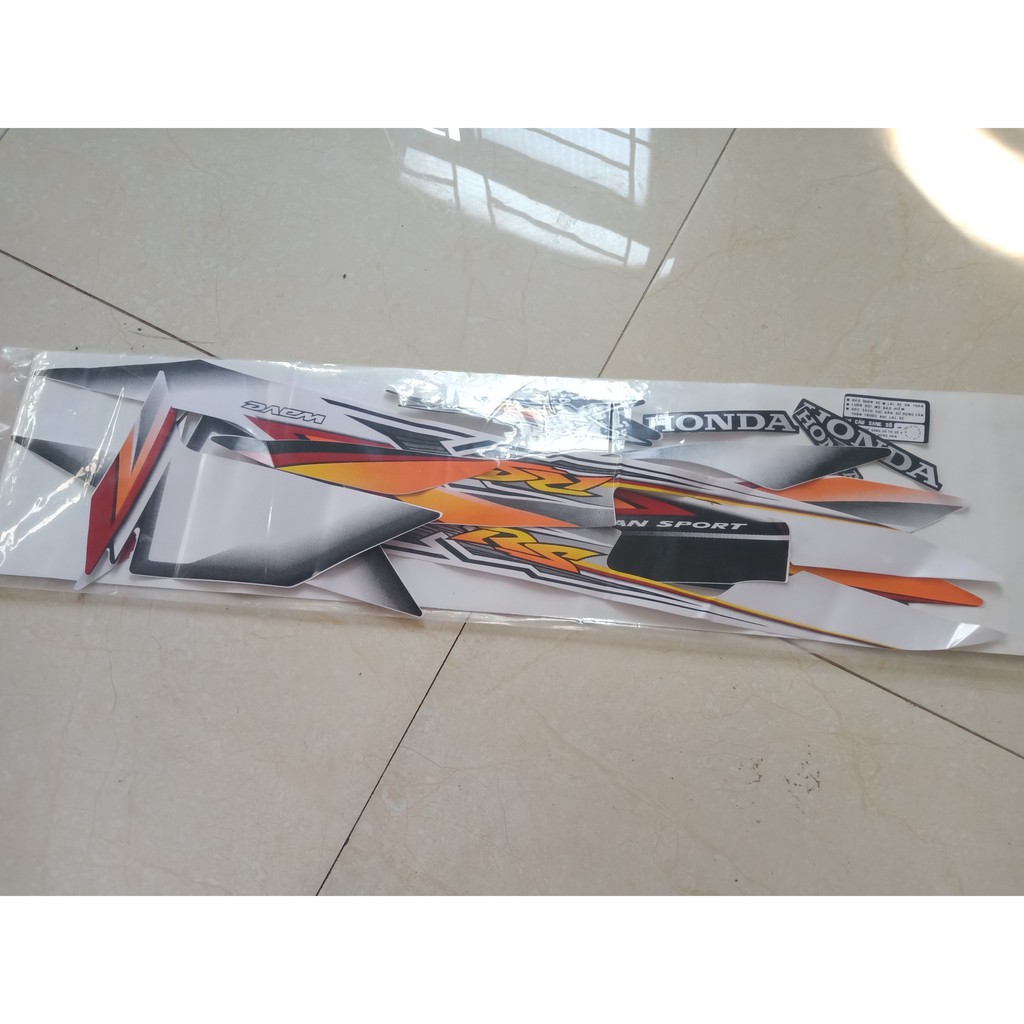 Bộ tem honda wave RSX 100 màu trắng