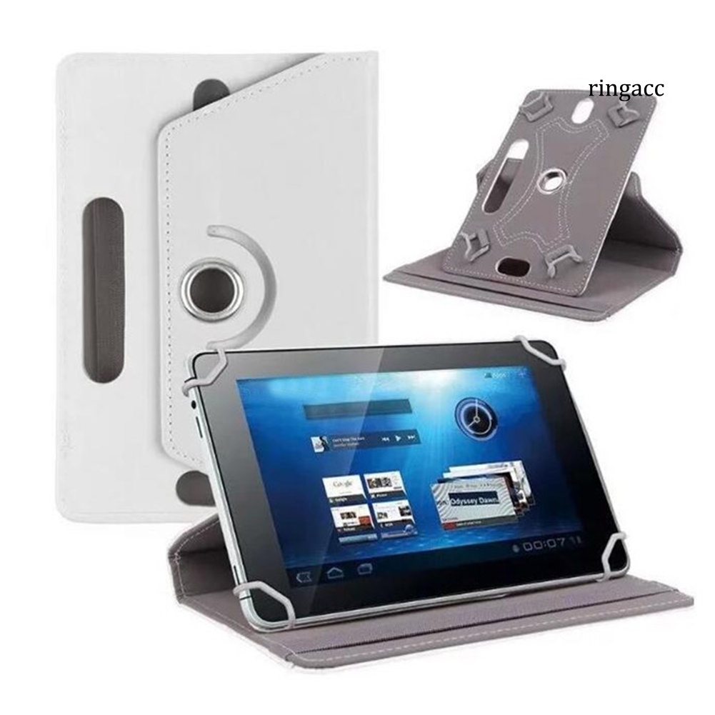 Bao Da Máy Tính Bảng Nắp Lật Giả Da Có Thể Làm Giá Đỡ Xoay 360 Độ 7 / 8 / 9 / 10inch Ốp