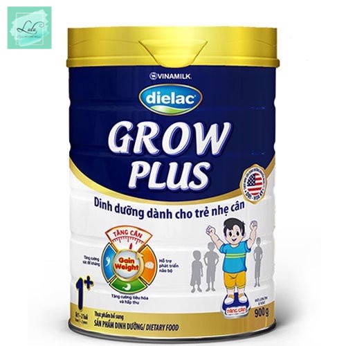 Sữa Bột Dielac Grow Plus (Xanh) 1+ Hộp Thiếc 900G (Cho Trẻ Từ 1 - 2 Tuổi)