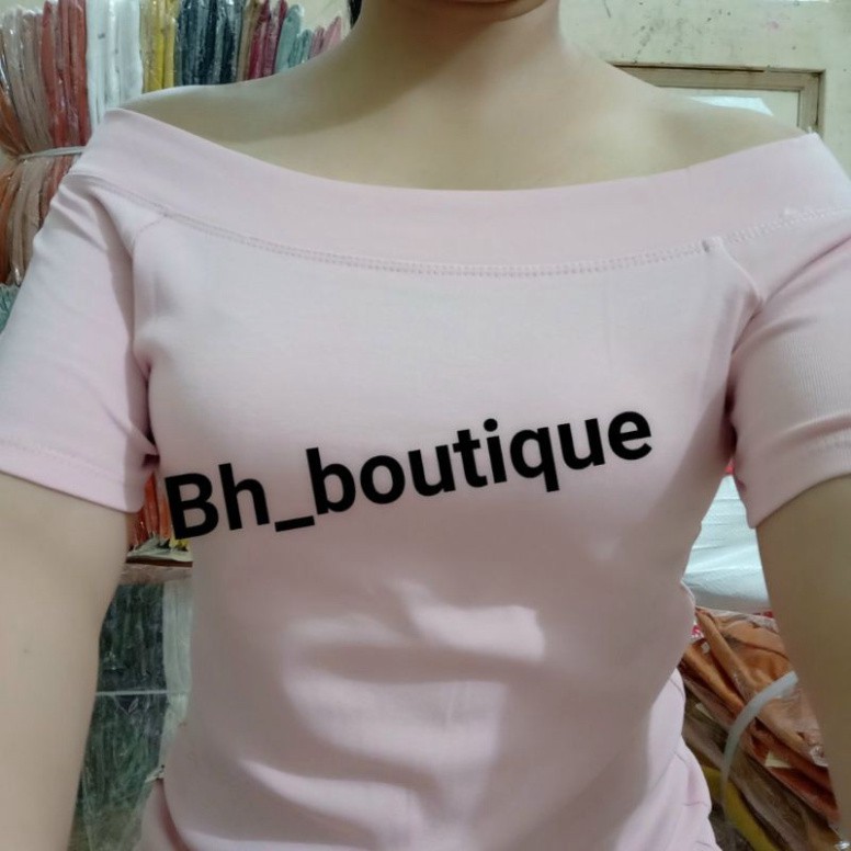 Áo thun trễ vai ngắn tay 💖CAO CẤP💖 Áo ngắn cổ thuyền size <62kg nhiều màu sắc Bh