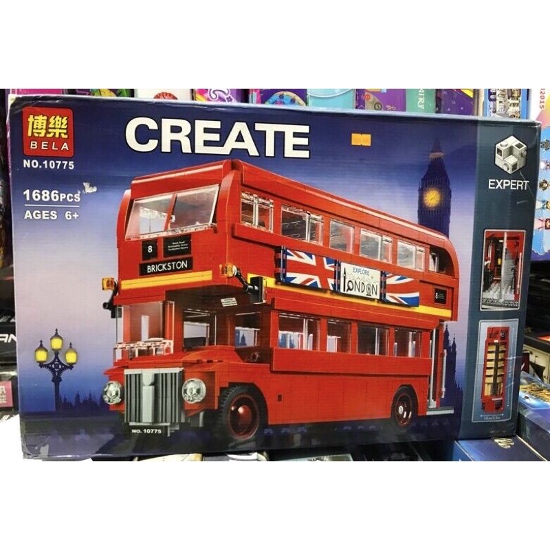 Lego Creator - Bela 10775  Xếp Hình Xe Bus Anh Quốc 1686 Mảnh thumbnail