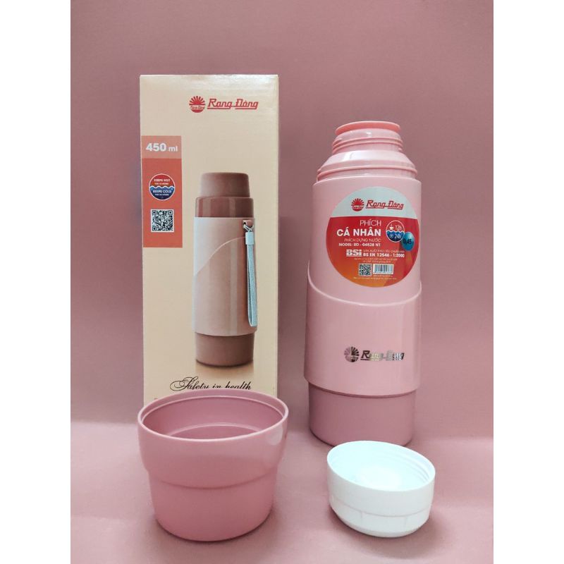 Bình Giữ Nhiệt - Phích Nước Rạng Đông 450ml, Giữ nóng 12 giờ - Hàng Chính Hãng