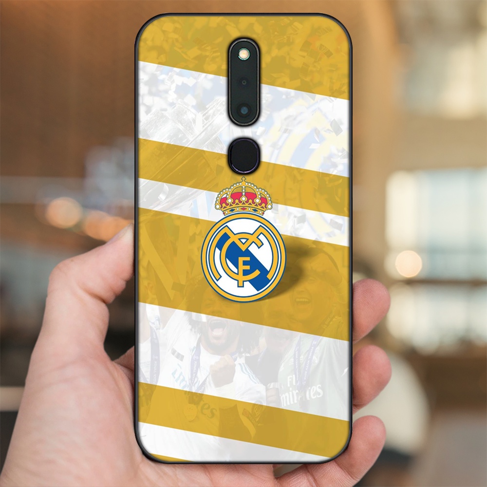 Ốp lưng Oppo F11 Pro viền đen in hình Real Madrid